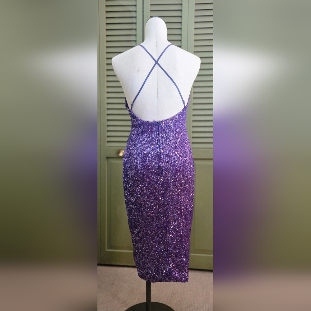 Fashion Nova Purple Sequin Dress - Picture 3 of 6